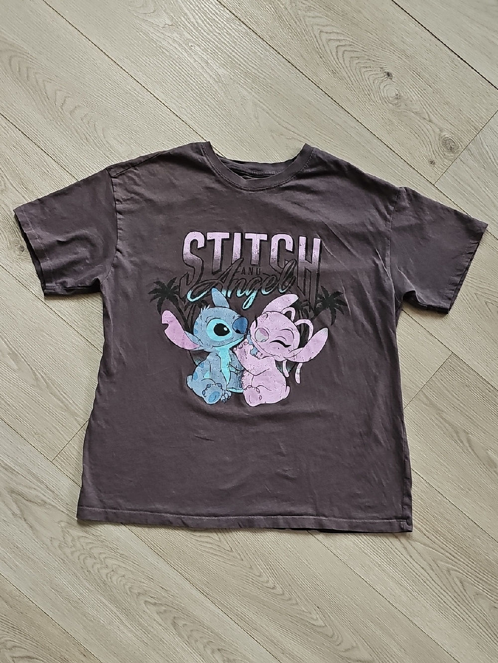 Disney Stitch & Angel Graphic Oversized T-Shirt, Small